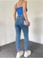 Leo 90's Dora Mavi Kar Yıkama Boyfriend Jean Kadın Solmaz Mom Toparlayıcı Kot Pantolon 3
