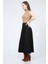 Kadın Siyah Yüksek Bel Süet Düz Mevlana Etek 3