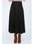 Kadın Siyah Yüksek Bel Süet Düz Mevlana Etek 4