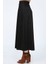 Kadın Siyah Yüksek Bel Süet Düz Mevlana Etek 5