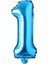 Mavi Rakam Balon Pullu Şeffaf Balon Mavi Tonları Balon Buketi 4