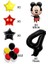 4 Yaş Siyah Rakam Balonlu Mickey Mouse Balon Seti Mini Fare Temalı 17'li Set 2