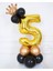 Altın Rakam Balon Karşılama Seti 5 Yaş Siyah Gold Renkleri Altın Taçlı 5 Rakamlı Balon 1