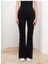 Zero Max Modest Siyah Yüksek Bel Flare Kadın Jean Pantolon 4