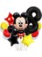 8 Yaş Siyah Rakam Balonlu Mickey Mouse Balon Seti Mini Fare Temalı 17'li Set 1