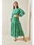 Yeşil Çiçek Desenli Crop Ikili Takım 5YXK8-48865-08 5