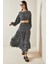 Siyah Çiçek Desenli Crop Ikili Takım 5YXK8-48865-02 1