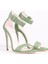 Deri Yeşil Kadın Topuklu Ayakkabı Aprıl 2