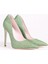 Deri Yeşil Kadın Topuklu Ayakkabı Portıa 2