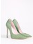 Deri Yeşil Kadın Topuklu Ayakkabı Portıa 5