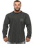 Erkek Rahat Fit Pamuklu Spor Sweatshirt Siyah Big Sam 4709 1