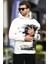 Ekru Kapüşonlu Desenli Cep Detaylı Erkek Sweatshirt 7059 1