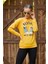 Kadın Baskılı Sweatshirt Sarı ZN5048 4