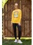 Kadın Baskılı Sweatshirt Sarı ZN5048 5
