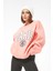 Kadın Paris Baskılı Üç Iplik Sweatshirt Yavruağzı Yavruağzı ZN5107 4