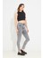 Kadın Slim Fit Kot Pantolon Gri ZN5111 5