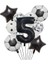 Futbol Tema Doğum Günü Balon Seti Soccer Balloon Set Siyah Rakam Balonlu 1