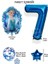 Frozen Elsa Mavi Rakamlı Balon Seti Konfetili Şeffaf Balonlu Karlar Kraliçesi Elsalı Balon Seti 3