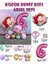 Little Mermaid Ariel Küçük Deniz Kızı Balon Buketi Fuşya Rakam Balon 2