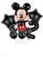 Siyah Rakam Balonlu Mickey Mouse Siyah Balon Seti Mini Fare Temalı 1