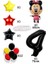 Siyah Rakam Balonlu Mini Fare Balon Set Minnie Mouse Balon Set 2