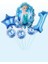 Frozen Elsa Mavi Rakamlı Balon Seti Konfetili Şeffaf Balonlu Karlar Kraliçesi Elsalı Balon Seti 1
