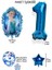Frozen Elsa Mavi Rakamlı Balon Seti Konfetili Şeffaf Balonlu Karlar Kraliçesi Elsalı Balon Seti 3