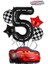 Siyah Rakam Balonlu Şimşek Mcqueen Balon Seti Arabalar (Cars) 1