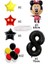 Siyah Rakam Balonlu Mini Fare Balon Set Minnie Mouse Balon Set 2