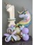 Unicorn Balon Unicorn Tema Krem Rakam Balonlu Makaron Gökkuşağı Set (1-9 Arası Yaş Seçimli) 1
