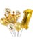 Altın Rakam Kral Taç Parlak Balon ve Pullu Şeffaf Balonlu Set 1