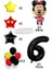 Siyah Rakam Balonlu Mini Fare Balon Set Minnie Mouse Balon Set 2