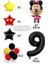 Siyah Rakam Balonlu Mini Fare Balon Set Minnie Mouse Balon Set 2