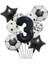 Futbol Tema Doğum Günü Balon Seti Soccer Balloon Set Siyah Rakam Balonlu 1