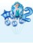 Frozen Elsa Mavi Rakamlı Balon Seti Konfetili Şeffaf Balonlu Karlar Kraliçesi Elsalı Balon Seti 1