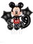 Siyah Rakam Balonlu Mickey Mouse Siyah Balon Seti Mini Fare Temalı 1