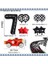 Vintage Race Car Siyah Yaş Rakam Balonlu Set Yarış Arabası Doğum Günü Kırmızı 10'lu Balon Set 2