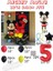 Kırmızı Rakam Balonlu Mickey Mouse Balon Seti Mini Miki Fare Temalı 2