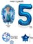 Frozen Elsa Mavi Rakamlı Balon Seti Konfetili Şeffaf Balonlu Karlar Kraliçesi Elsalı Balon Seti 3