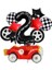 Vintage Race Car Siyah Yaş Rakam Balonlu Set Yarış Arabası Doğum Günü Kırmızı 10'lu Balon Set 1