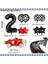 Vintage Race Car Siyah Yaş Rakam Balonlu Set Yarış Arabası Doğum Günü Kırmızı 10'lu Balon Set 2