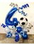 Mavi Rakam Balon ve Futbolcu Temalı Balon Buketi Seti 1