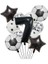 Futbol Tema Doğum Günü Balon Seti Soccer Balloon Set Siyah Rakam Balonlu 1