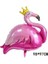 Flamingo Tema Fuşya Rakam Balon Fuşya Pullu Şeffaf Balon Buketi 4