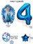 Frozen Elsa Mavi Rakamlı Balon Seti Konfetili Şeffaf Balonlu Karlar Kraliçesi Elsalı Balon Seti 3