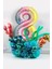 Deniz Canlıları Temalı Balon Buketi Renkli Rakam Balon Gökkuşağı Rakam Full Set (Videolu Anlatım) 1