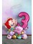 Little Mermaid Ariel Küçük Deniz Kızı Balon Buketi Fuşya Rakam Balon 1