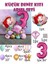Little Mermaid Ariel Küçük Deniz Kızı Balon Buketi Fuşya Rakam Balon 2