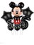 Siyah Rakam Balonlu Mickey Mouse Siyah Balon Seti Mini Fare Temalı 1