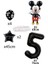Siyah Rakam Balonlu Mickey Mouse Siyah Balon Seti Mini Fare Temalı 2